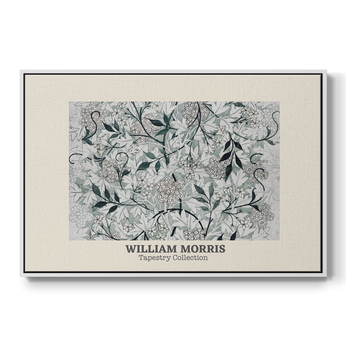 Vintage Abstract Print-XXXV Framed in White Wood Gallery Wrapped Canvas 27 in. x 41 in.