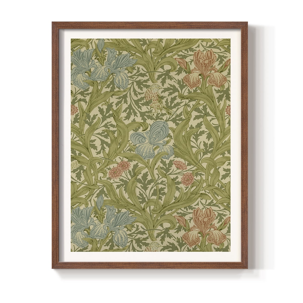 Vintage Abstract Print XXXVI - 10in. x 8in. Vintage Framed Print in Walnut Wood Frame