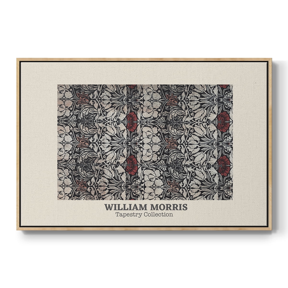 Vintage Abstract Print-XXXVIII Framed in Natural Wood Wood Gallery Wrapped Canvas 25 in. x 37 in.