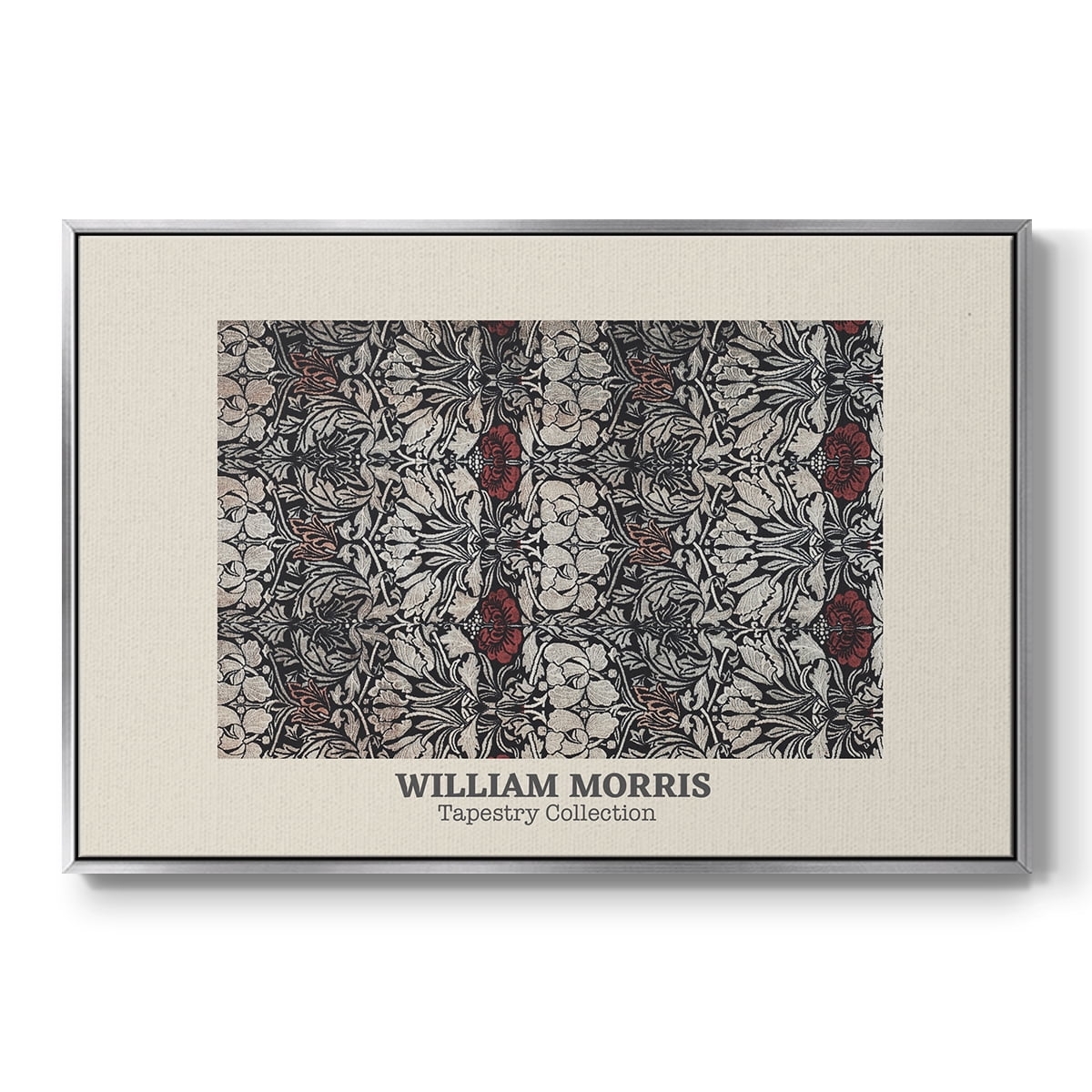 Vintage Abstract Print-XXXVIII Framed in Silver Wood Gallery Wrapped Canvas 25 in. x 37 in.