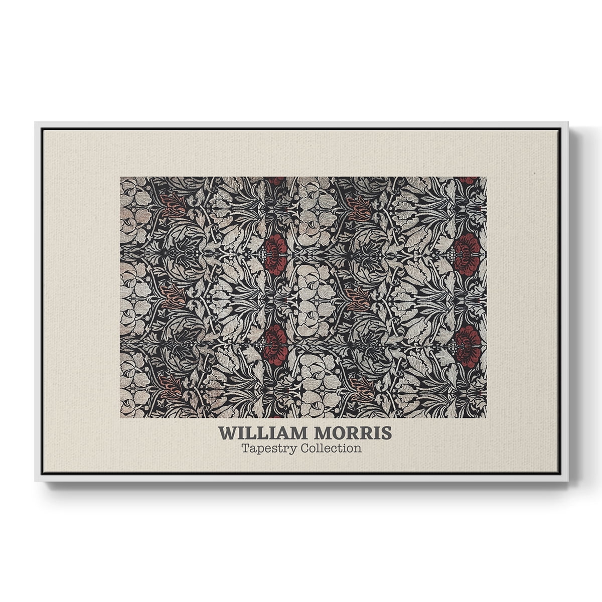 Vintage Abstract Print-XXXVIII Framed in White Wood Gallery Wrapped Canvas 25 in. x 37 in.