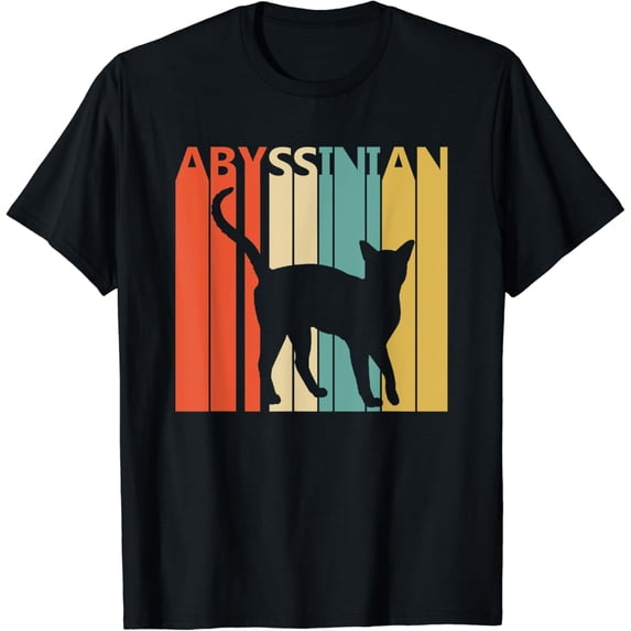 Vintage Abyssinian Cat T-Shirt mens t shirt,black,women,funny,misfits,men,journey,t-shirt