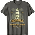 thumbnail image 1 of Vintage Acadia National Park Lighthouse Unisex T-Shirt for Men Women Kids Toddler,Charcoal Color,Size 3XL, 1 of 5