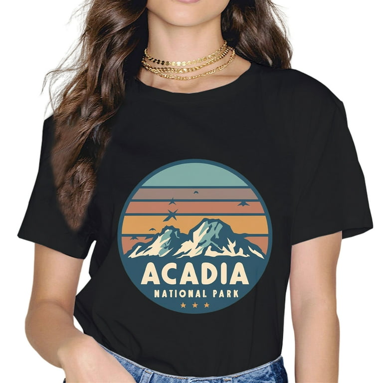 Vintage Acadia National Park Sunset Tee Shirt Vintage Acadia National Park Sunset Tee Shirt