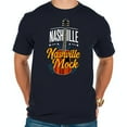 thumbnail image 1 of Vintage Acoustic Guitar Graphic Cotton Short Sleeve T-Shirt - Nashville Mock Design Retro Style Music Aesthetic, 1 of 5