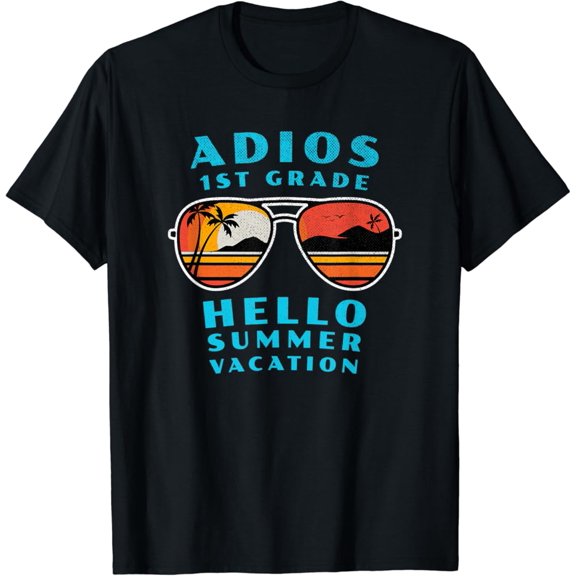 Vintage Adios 1St Grade Hello Summer Vacation For Last Day Of School T-Shirt Best Birthday Gifts
