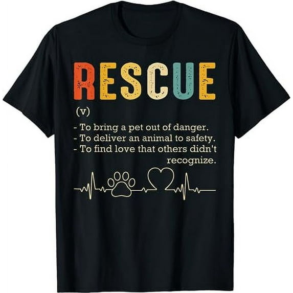 Vintage Adoption Cat Rescue Women Men Cat Mom Cat Dad T-Shirt