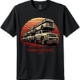 thumbnail image 1 of Vintage Adventure Graphic Black T-Shirt Rugged Sunset Design, 1 of 5
