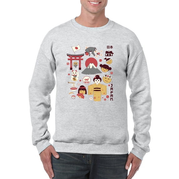Vintage Aesthetic Japanese Emoji Graphic Men's Sweatshirt