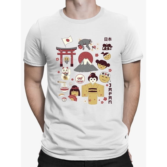 Vintage Aesthetic Japanese Emoji Graphic Men's T-shirt