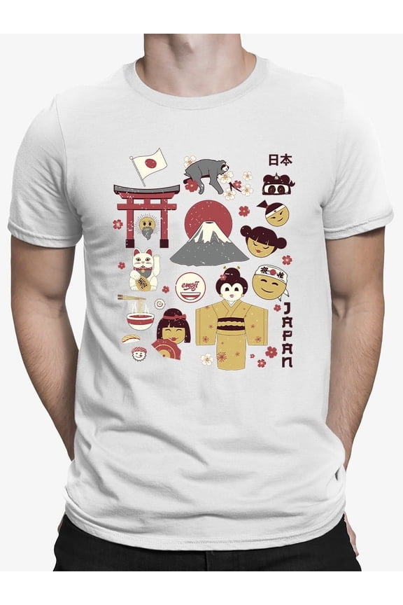 Vintage Aesthetic Japanese Emoji Graphic Men's T-shirt