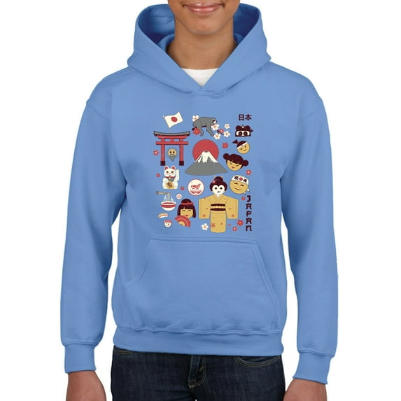 Vintage Aesthetic Japanese Emoji Graphic Youth's Hoodie