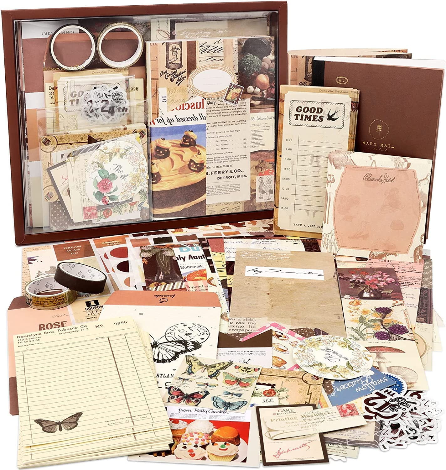 1Set Vintage Scrapbook Kit Scrapbooking Supplies Kit Junk Journal