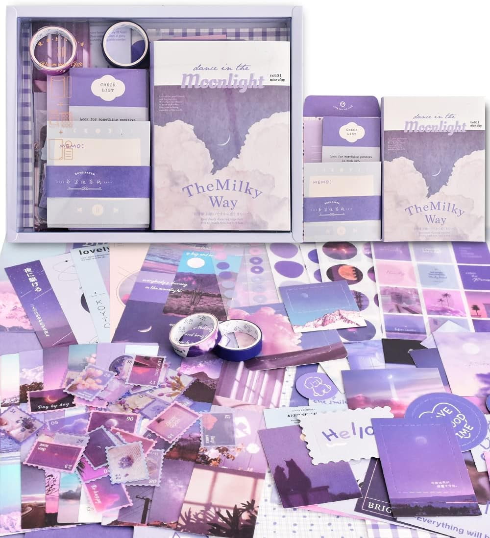 Vintage Aesthetic Scrapbook Kit, Bullet Junk Journal Kit with ...