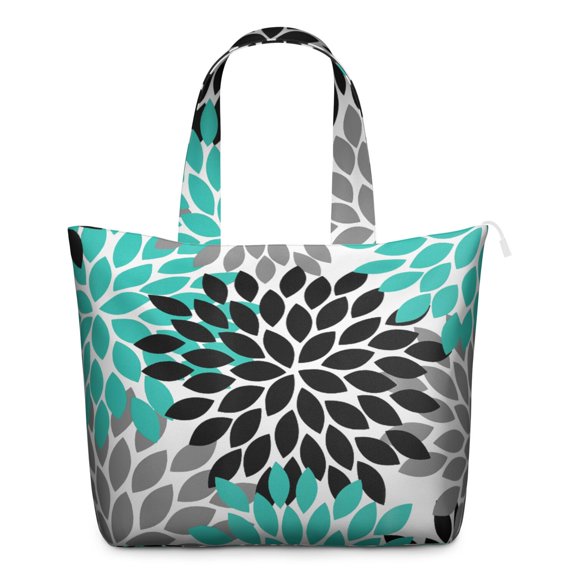 Vintage Aesthetic Travel Duffel, Boho Artistic Weekender Bag for Women, Abstract Geometric Carry-on Tote with Floral and Tribal Touch