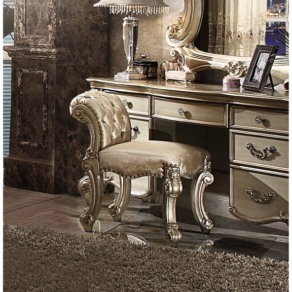 Vintage Aesthetic - Unique Vanity Stool for Bedroom Ambiance