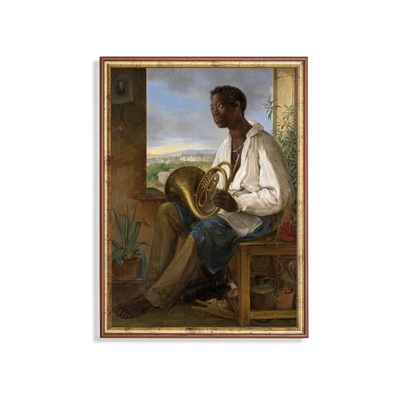 Vintage African American Man Portrait Moody Fine Vintage Portrait Gallery Living Room Wall Art Unframed Paper Print