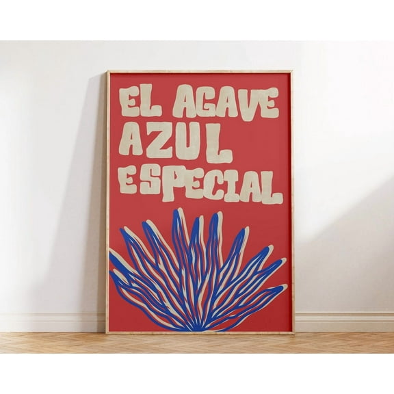 Vintage Agave Print Mexican Wall Art Mexican Print Agave Plant Art Spanish Decor Vintage Mexico Art Bar Cart Poster 1 Print Wall Art, Modern Wall Decor For Living Room, 16x24 UNFRAMED