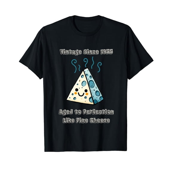 Vintage Aged to Perfection Cheese Cartoon T-Shirt for Fun and Humor