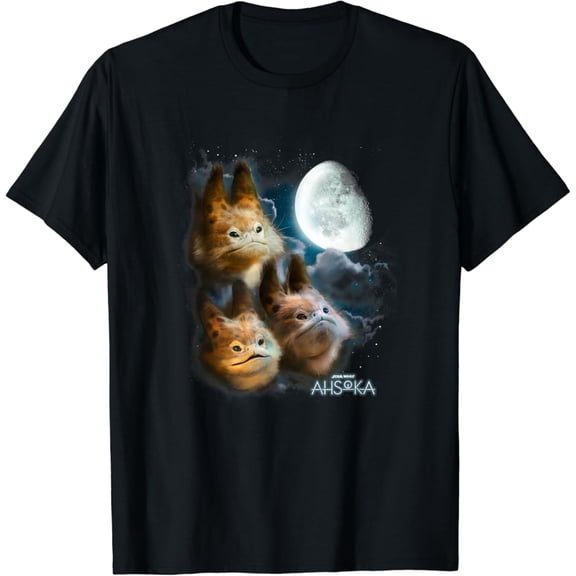 Vintage Ahsoka Loth-Cat Cloudy Galactic Trio Portrait T-Shirt S-5Xl Trending Birrthday Tee Gifts, Unisex T-Shirt