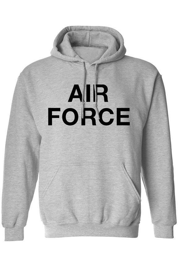 Vintage "Air Force" Hooded Sweatshirt in Gray