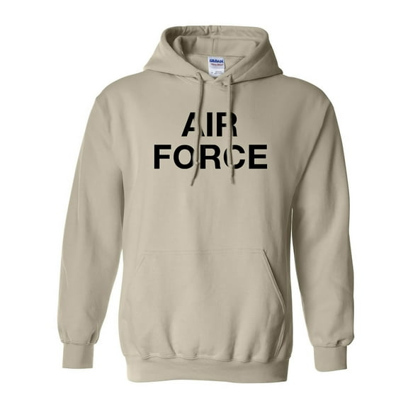 Vintage "Air Force" Hooded Sweatshirt in Sand