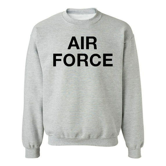 Vintage Air Force Military Style Physical Training Crewneck Sweatshirt in Gray
