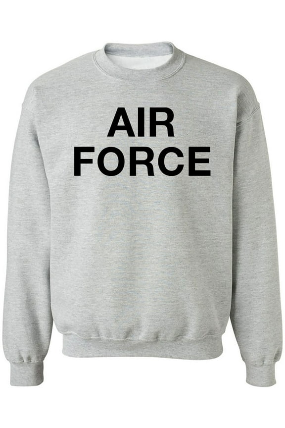 Vintage Air Force Military Style Physical Training Crewneck Sweatshirt in Gray