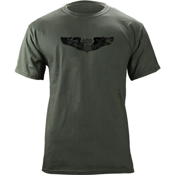 Vintage Air Force Pilot Badge Subdued Veteran T-Shirt