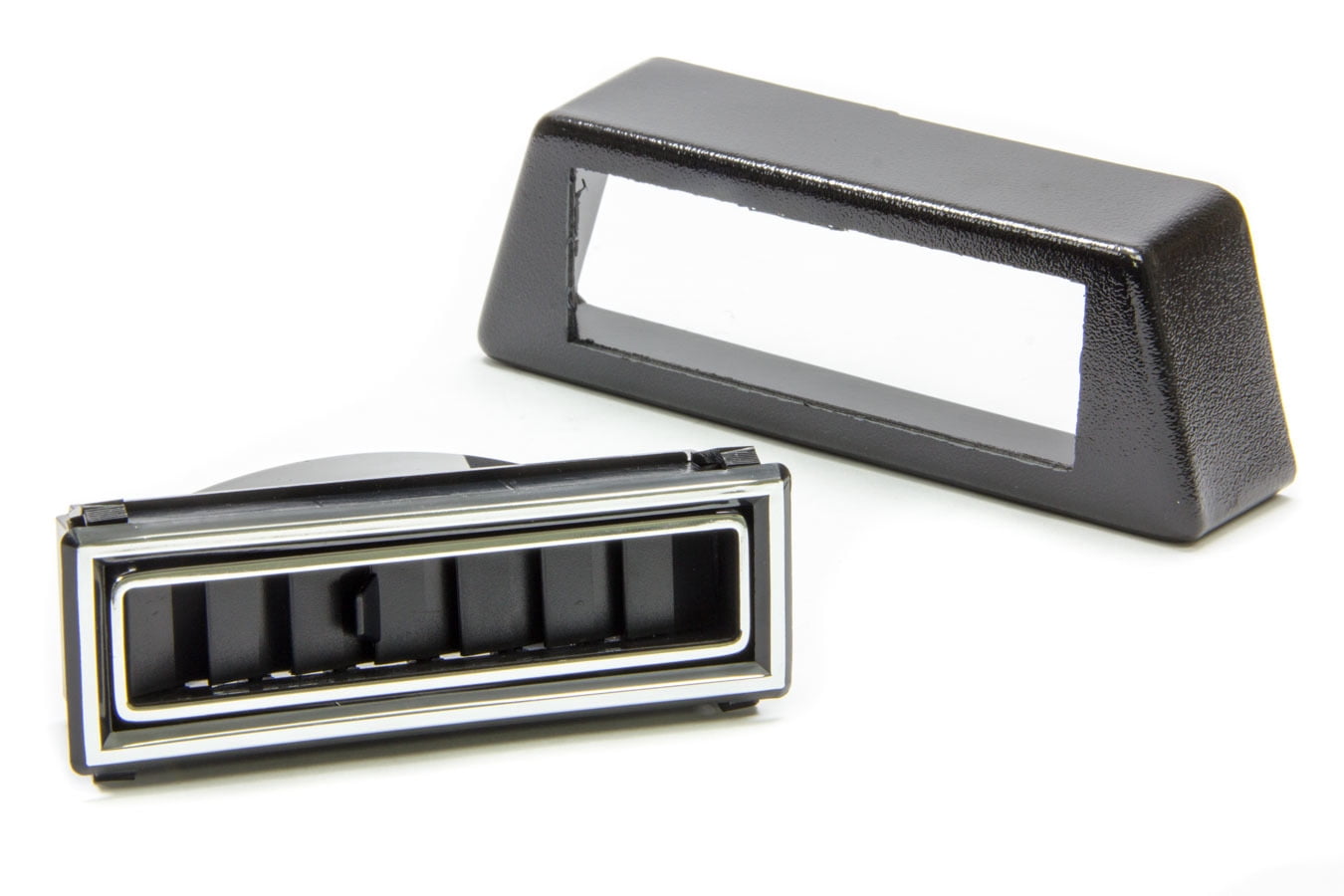 Vintage Air Under Dash Louver - Black/Chrome Rectangle Vent For 2.5 Inch Hose 49050-VUL