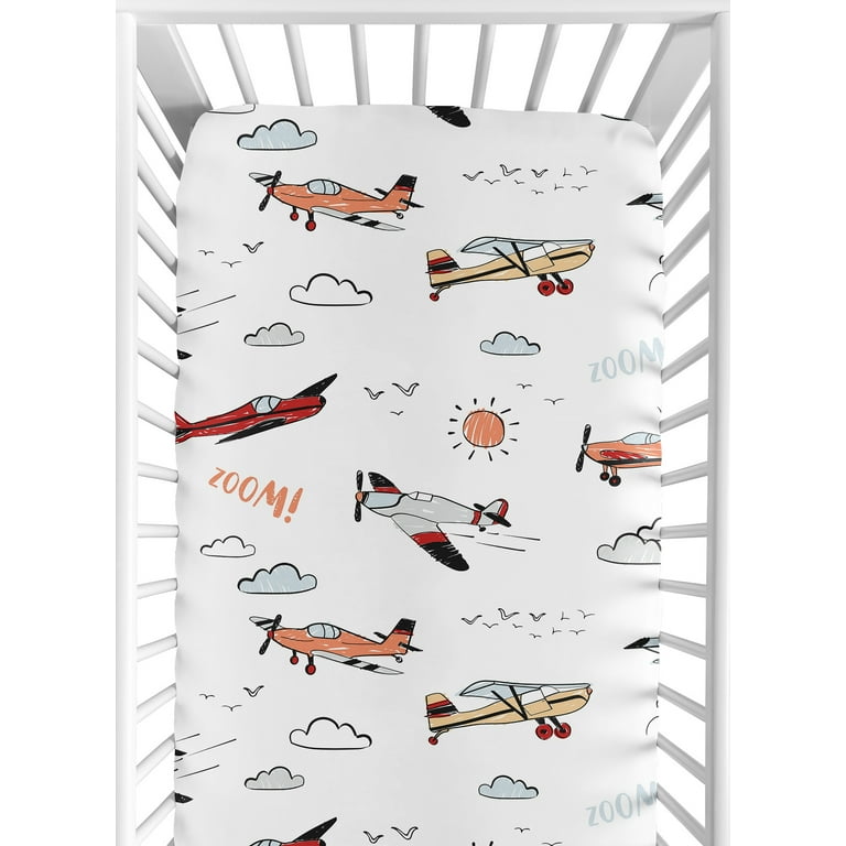 Vintage plane crib bedding deals
