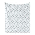 thumbnail image 1 of Vintage Airplane Soft Flannel Fleece Blanket, Retro Travel Themed Illustration Jet Powered Airliner Concept Pattern, Cozy Plush for Indoor and Outdoor Use, 70" x 90", Pale Blue White, by Ambesonne, 1 of 5