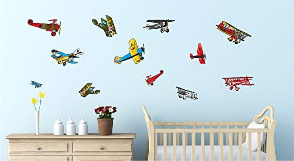 Vintage Airplane Wall Stickers- Decals- Air Plane Wall Decor