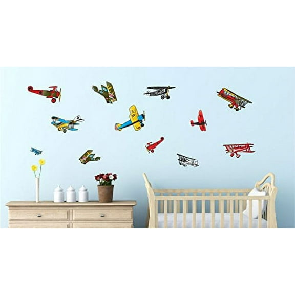 Vintage Airplane Wall Stickers- Decals- Air Plane Wall Decor