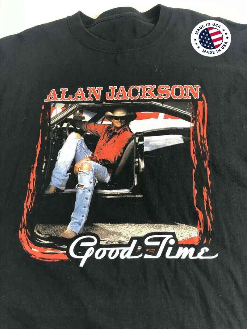 Vintage Alan Jackson Concert Tour Country Black T-shirt Unisex All