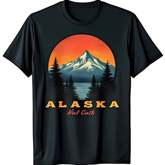 Vintage Alaska Mountain Range Sunset T-Shirt Adventure & Nature Graphic Tee