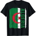 thumbnail image 1 of Vintage Algerian Flag Algeria Pride Roots Heritage Gift T-Shirt mens t shirt，black，women，funny，misfits，men，journey，t-shirt, 1 of 4