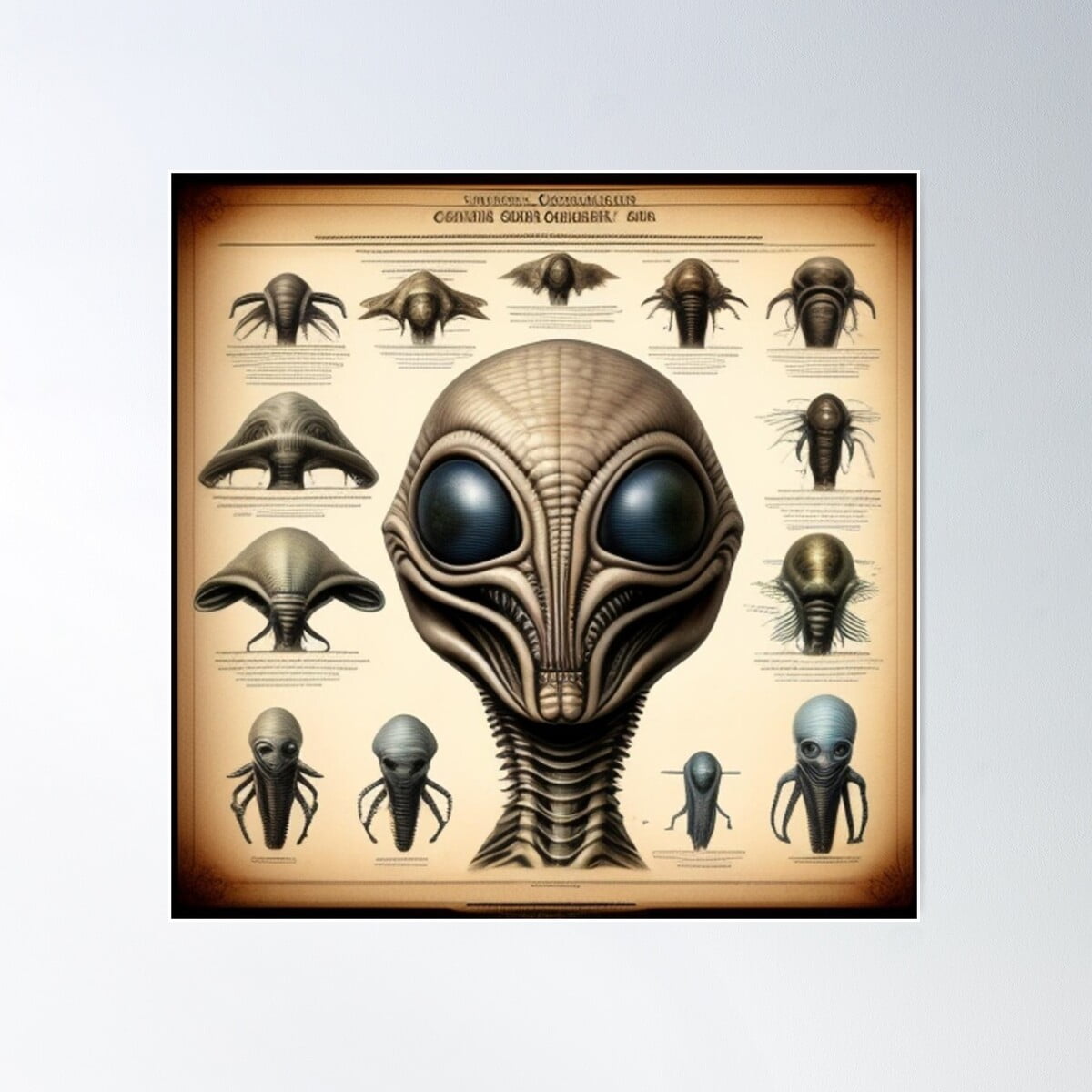 Alien Classification Vintage Alien Classification Chart Poster Wall Art, Modern Wall Decor ...