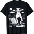 thumbnail image 1 of Vintage Alien with Bigfoot & Loch Ness Monster Cryptozoology T-Shirt, 1 of 3