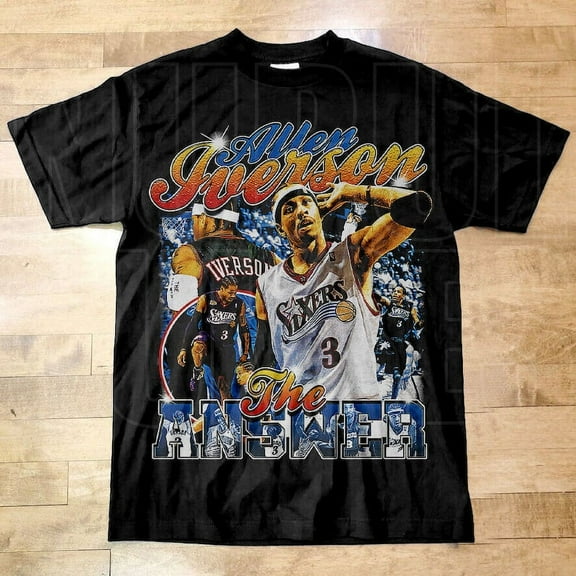 Vintage Allen Iverson T-shirt , The Answer, sport tee, basketball Player, Vintage 90's Graphic tee, Rap Hip hop, IV91