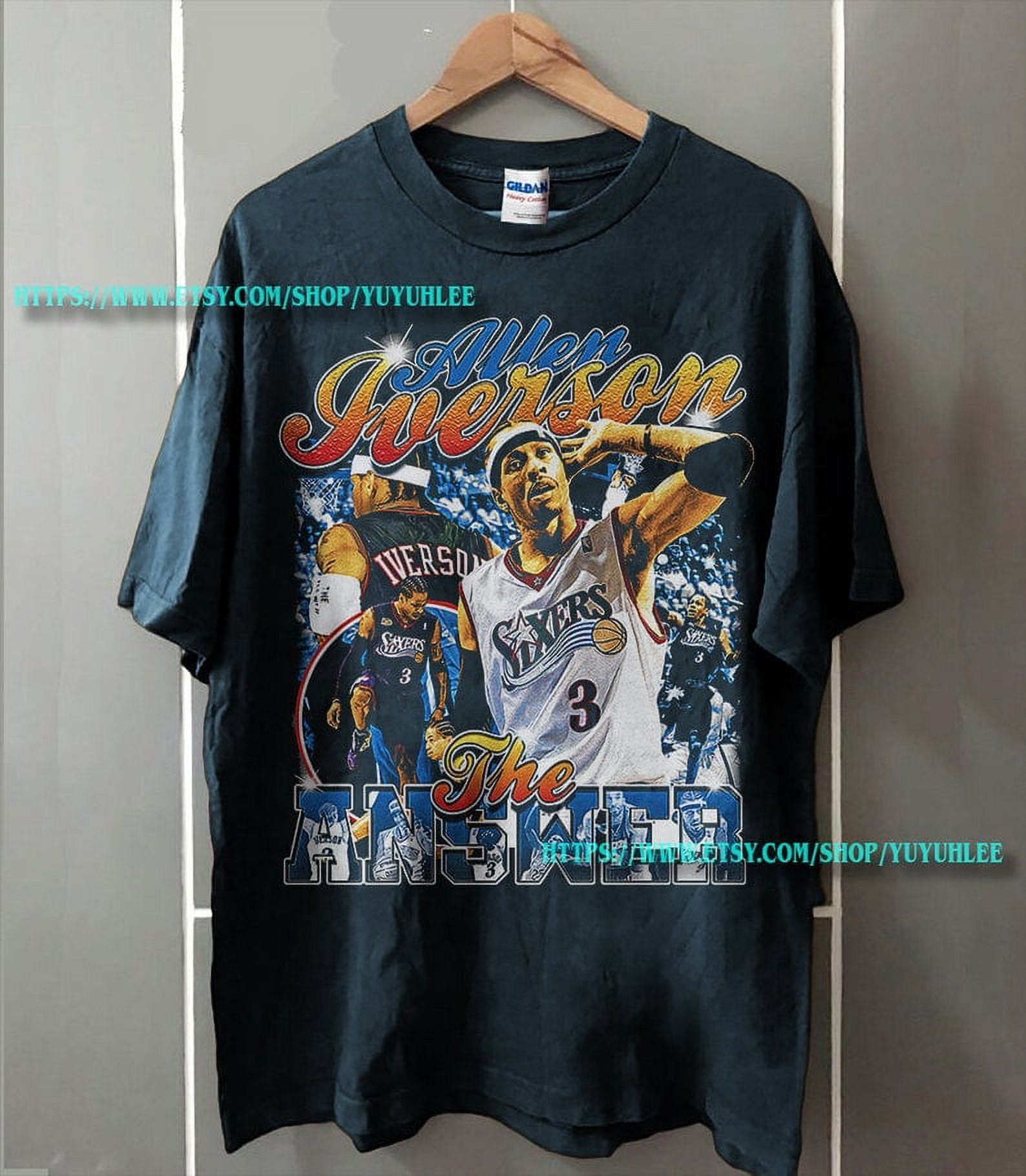 Vintage Allen Iverson T-shirt , The Answer, sport tee, basketball ...