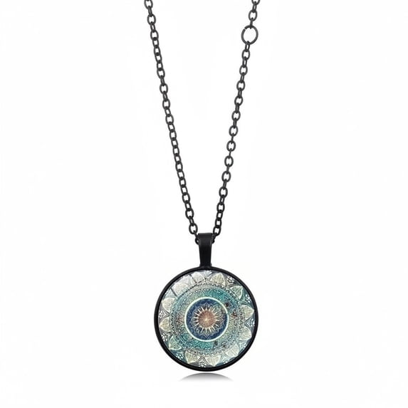 Vintage Alloy Acrylic Watch Dial Pendant Necklace For Women