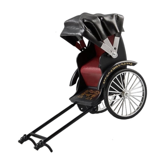 Vintage Alloys Rickshaw Model Antique Tricycle Replicas Miniature Decors Ornament For Home Display Photo Accessories