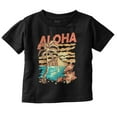 thumbnail image 1 of Vintage Aloha Hawaii Beach Flower Toddler Boy Girl T Shirt Infant Toddler Brisco Brands 6M, 1 of 5