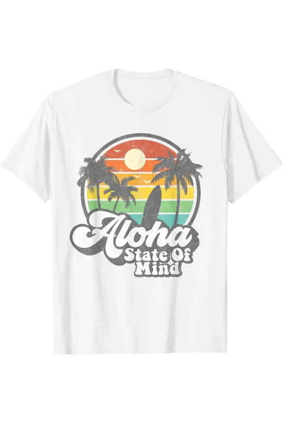 Vintage Aloha Hawaii Surfing Beach Retro Island Unisex T-Shirt, up to size 5XL