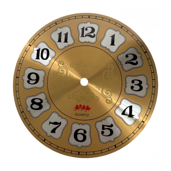Vintage Aluminium Wall Clock Dial Face 180mm 7 Inch Diameter with Clear Arabic Numerals for Wall Clock Upgrade