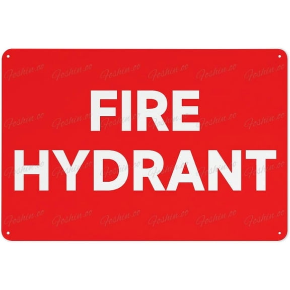 Vintage Aluminum Sign Fire Hydrant Sign Wall Art Decor Public Vintage Retro Aluminum Metal Sign Plaque 8X12 Inch