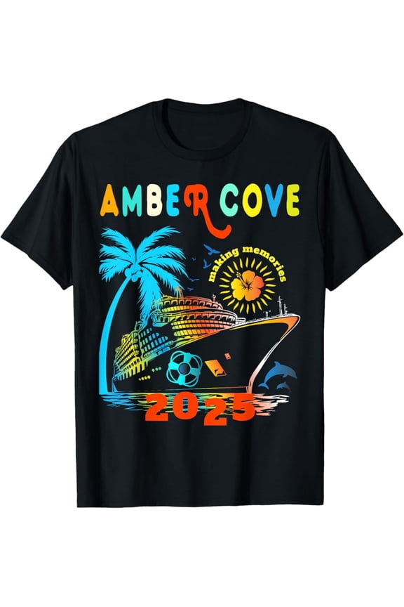 Vintage Amber Cove 2025 Family Trip Friends For Group Vacation Cruise T-Shirt - Perfect Gifts For Everyone