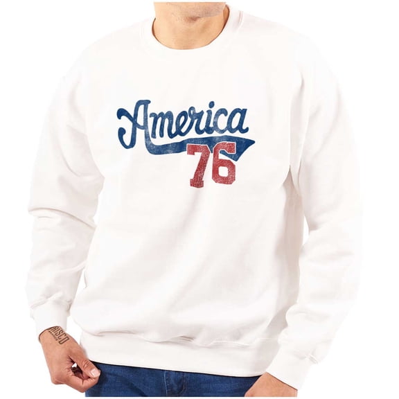 Vintage America 76 USA Patriot Unisex Plus Fleece Graphic Sweatshirt Brisco Brands 5X