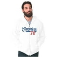 thumbnail image 1 of Vintage America 76 USA Patriot Zip Up Hoodie Men's Women's Brisco Brands X, 1 of 6